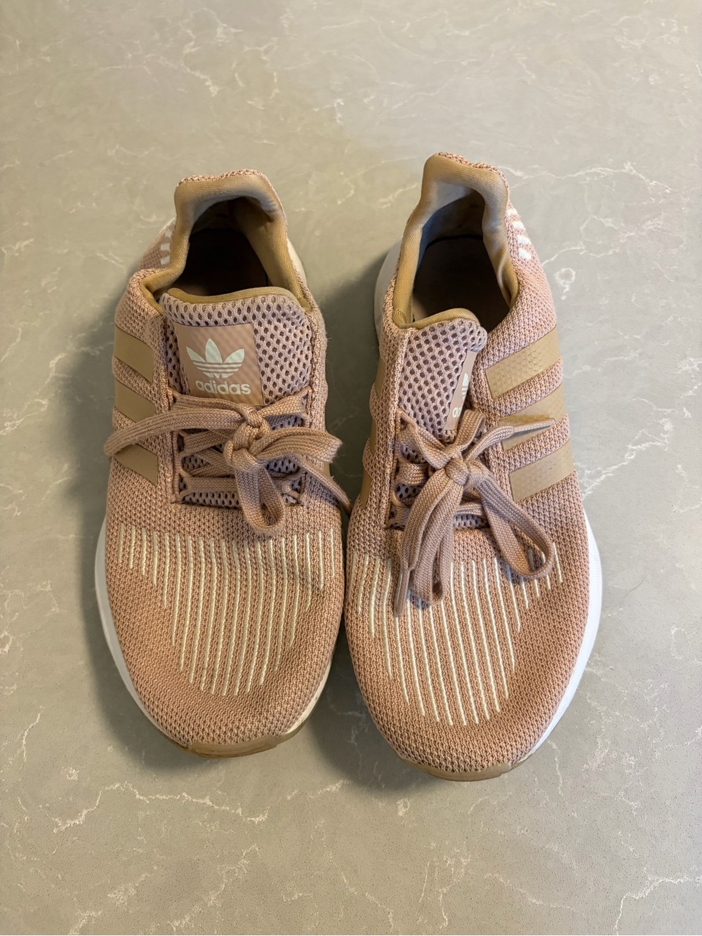 adidas Blush Pink Knit Athletic Sneakers